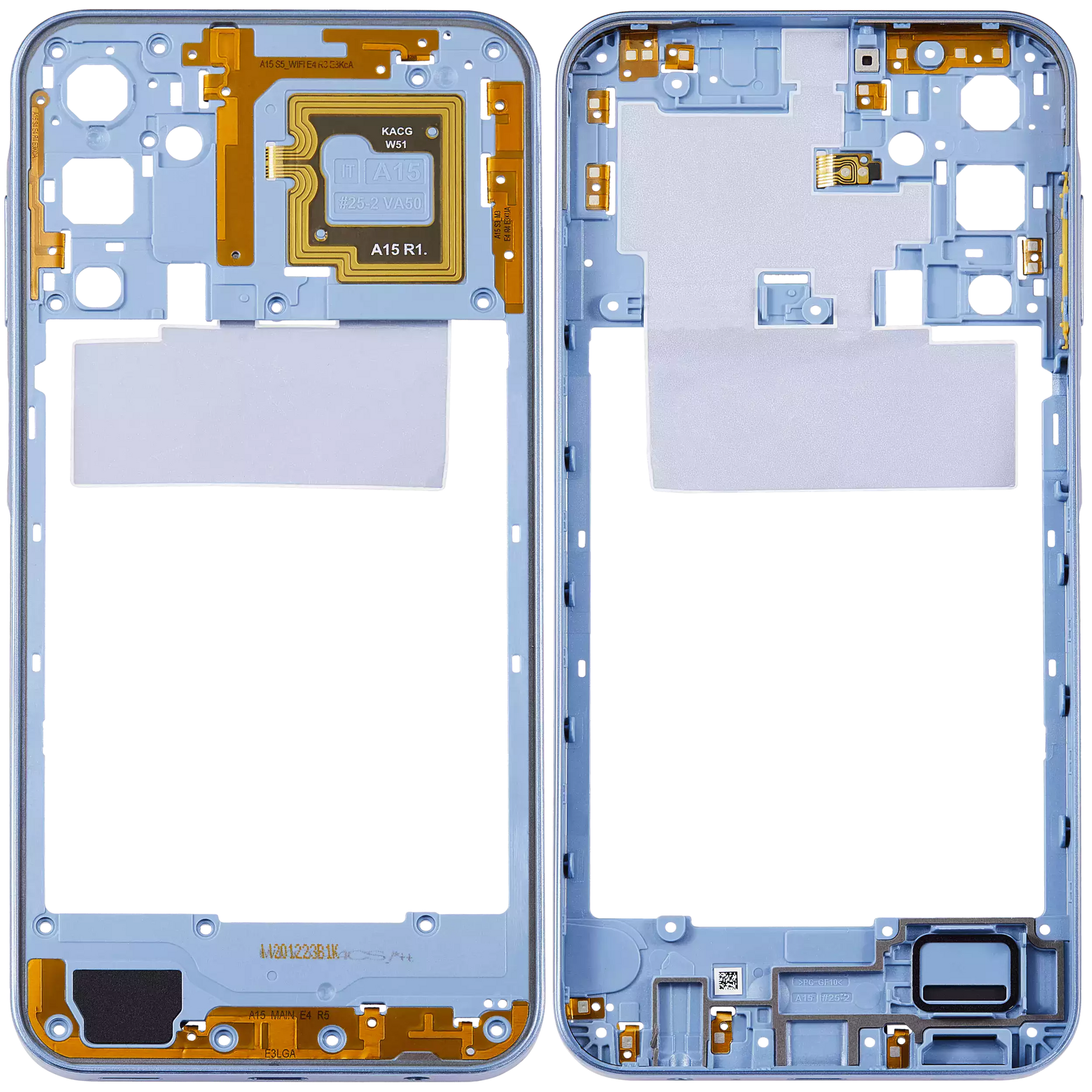 Mid-Frame Housing Compatible For Samsung Galaxy A15 (A155 / 2023) (Optimistic Blue)