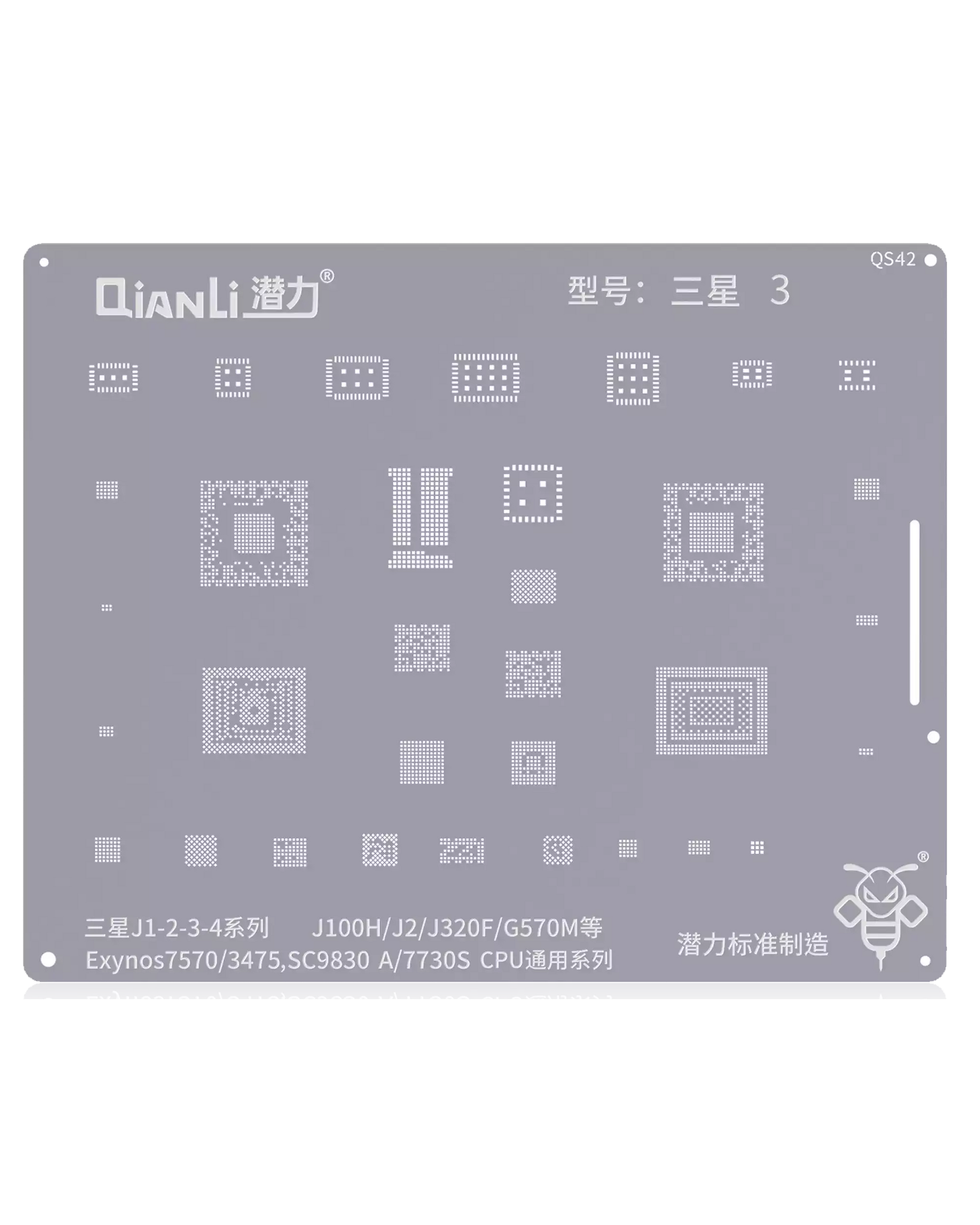 Bumblebee Stencil (QS42) For Samsung Galaxy J1 / J2 / J3 / J4 (Exynos7570 / 3475 / SC9830A / 7730S) CPU Universal Series (Qianli)