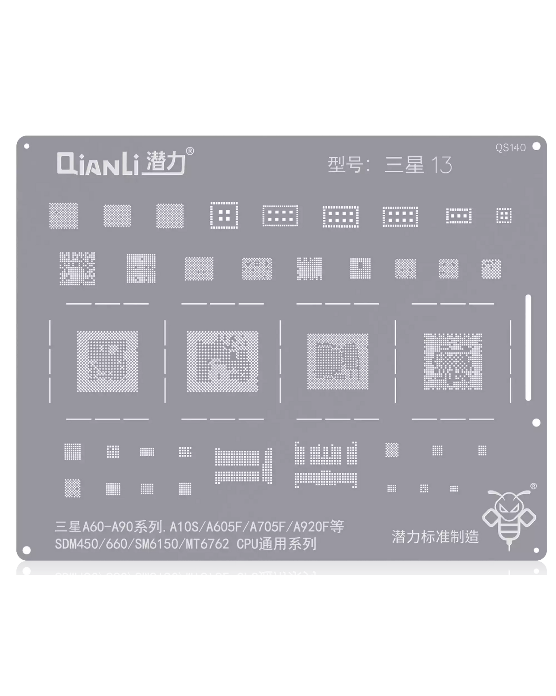 Bumblebee Stencil (QS140) For Samsung A60 To A90 Series (A10S / A605F / A705F / A920F / SDM450 / 660 / SM6150) MT6762 CPU Universal (Qianli)