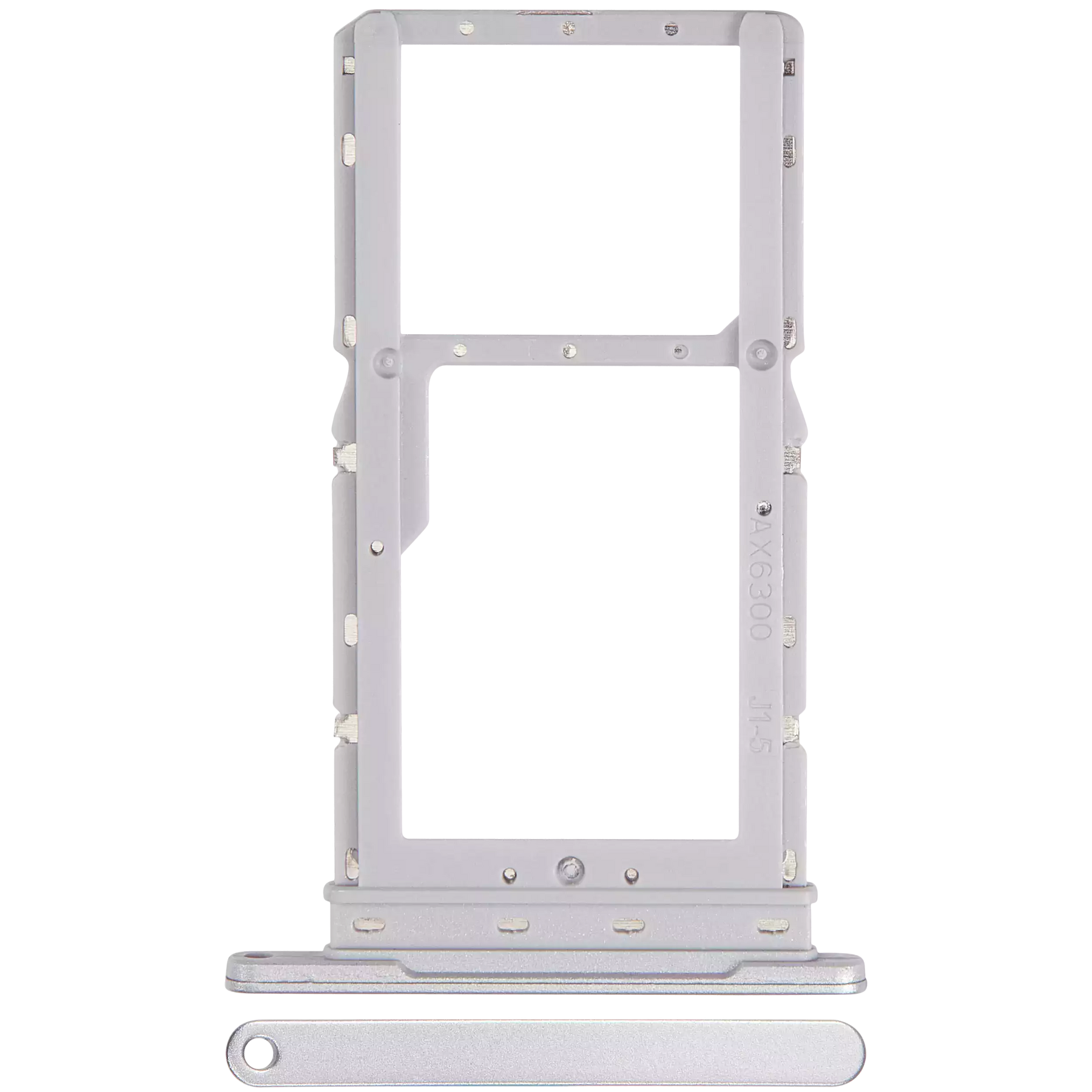 Dual Sim Card Tray Replacement Compatible For Samsung Galaxy Tab A8 10.5" (X205 / 2021) (Silver)