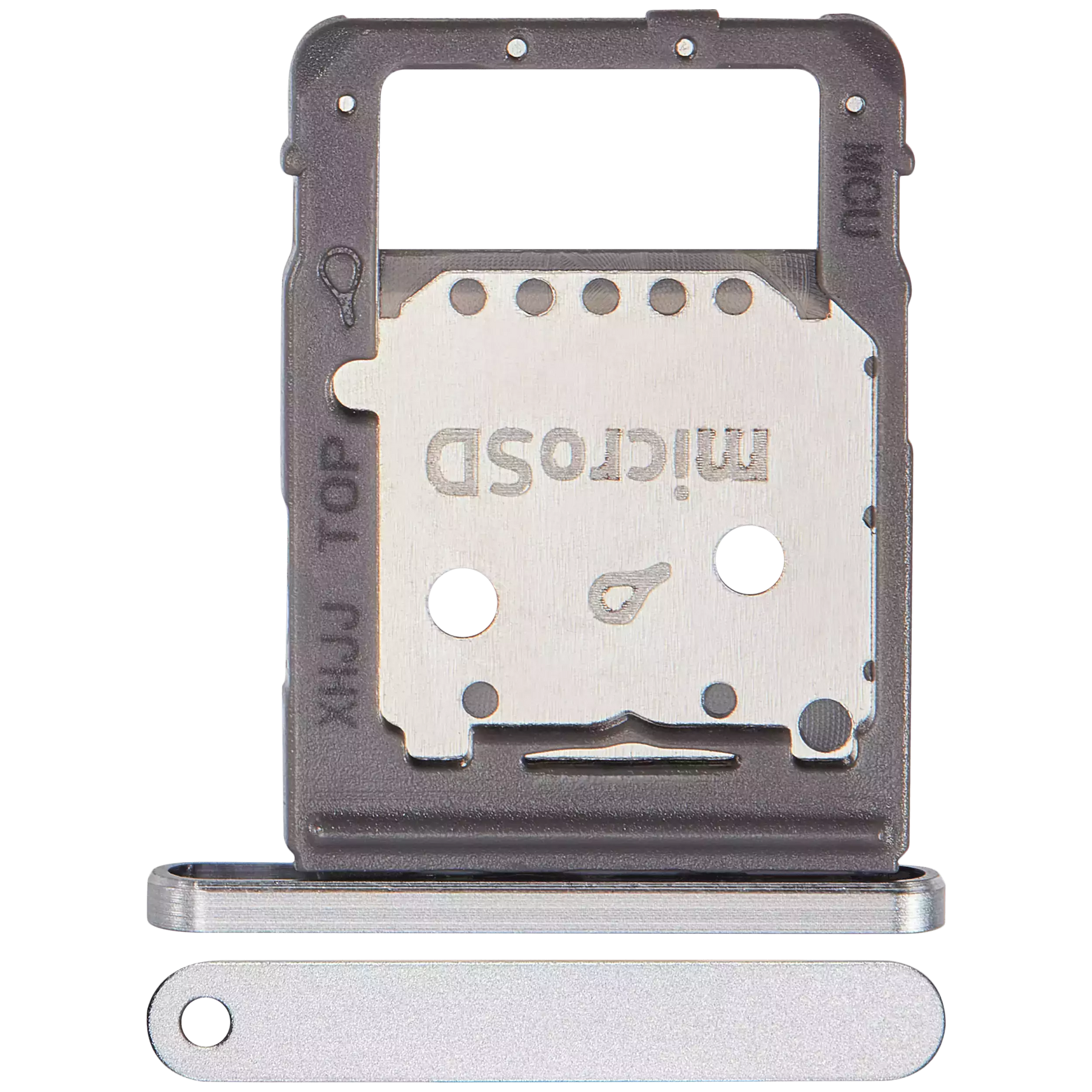 Dual Sim Card Tray Compatible For Samsung Galaxy Tab S8 (X700 / X706) (2022) / Tab S8 Plus 5G (X800 / X806) ( 2022) / Tab S8 Ultra (X900 / X906 ) (2022) (Silver)