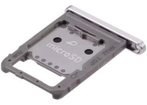 Micro SD Sim Card Tray Compatible For Samsung Galaxy Tab S8 (X700 / X706 / 2022) / Tab S8 Plus 5G (X800 / X806 / 2022) / Tab S8 Ultra (X900 / X906 ) (2022) (Silver)