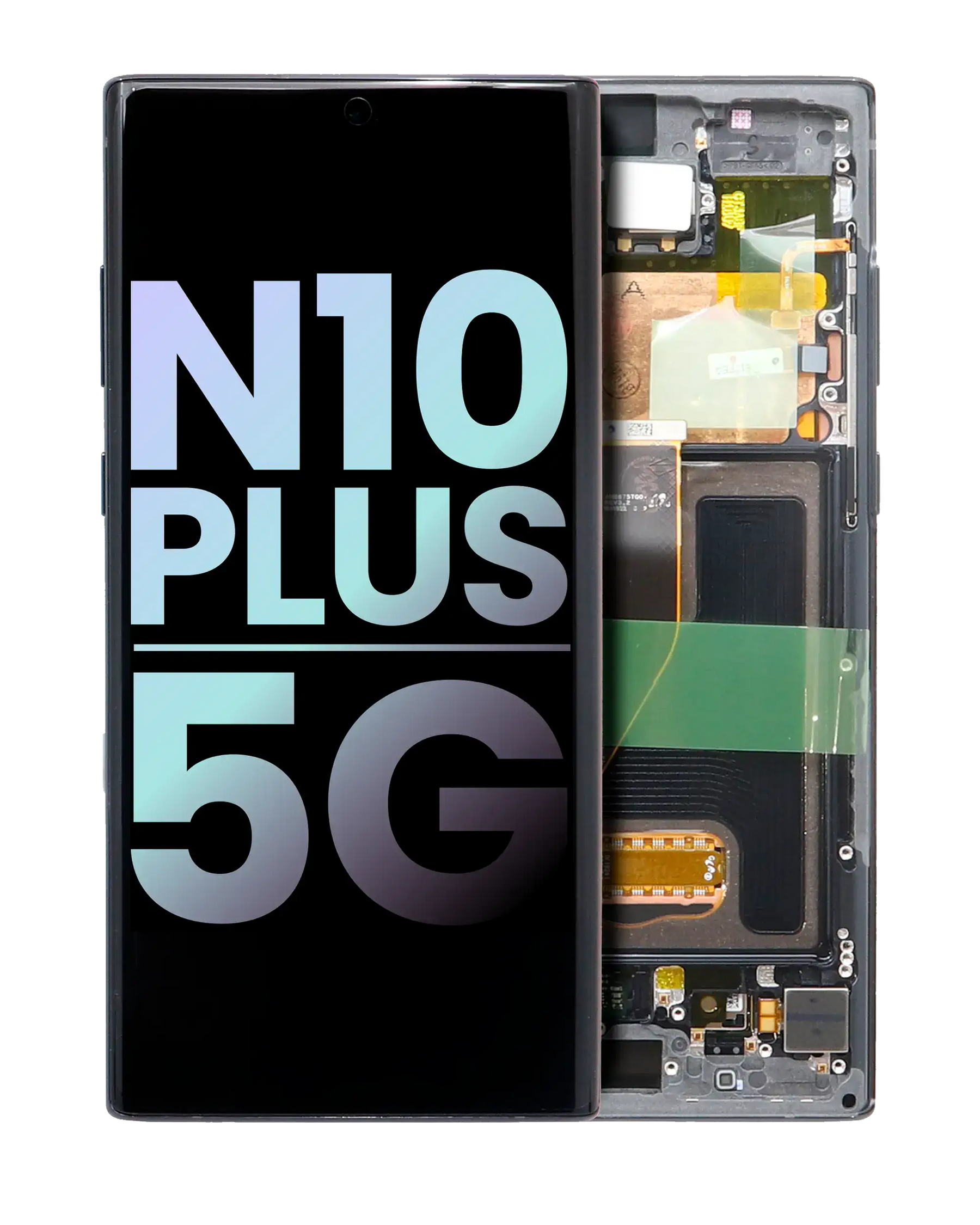 Replacement OLED Assembly With Frame Compatible For Samsung Galaxy Note 10 Plus / 5G (Service Pack) (Aura Black)