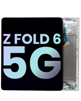 Inner OLED Assembly With Frame Compatible For Samsung Galaxy Z Fold 6 5G Replacement  (US & International) (Service Pack) (Silver Shadow)