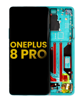 Replacement OLED Assembly With Frame Compatible For OnePlus 8 Pro (Refurbished) (Glacial Green)