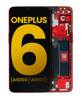 Replacement OLED Assembly With Frame Compatible For OnePlus 6 (A6000 / A6003) (Refurbished) (Amber Red)