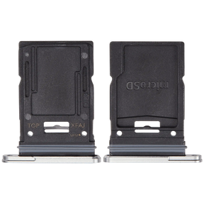 Micro SD Sim Card Tray Compatible For Samsung Galaxy Tab S9 FE Plus (X610) (WiFi Only) (2023) (Silver)