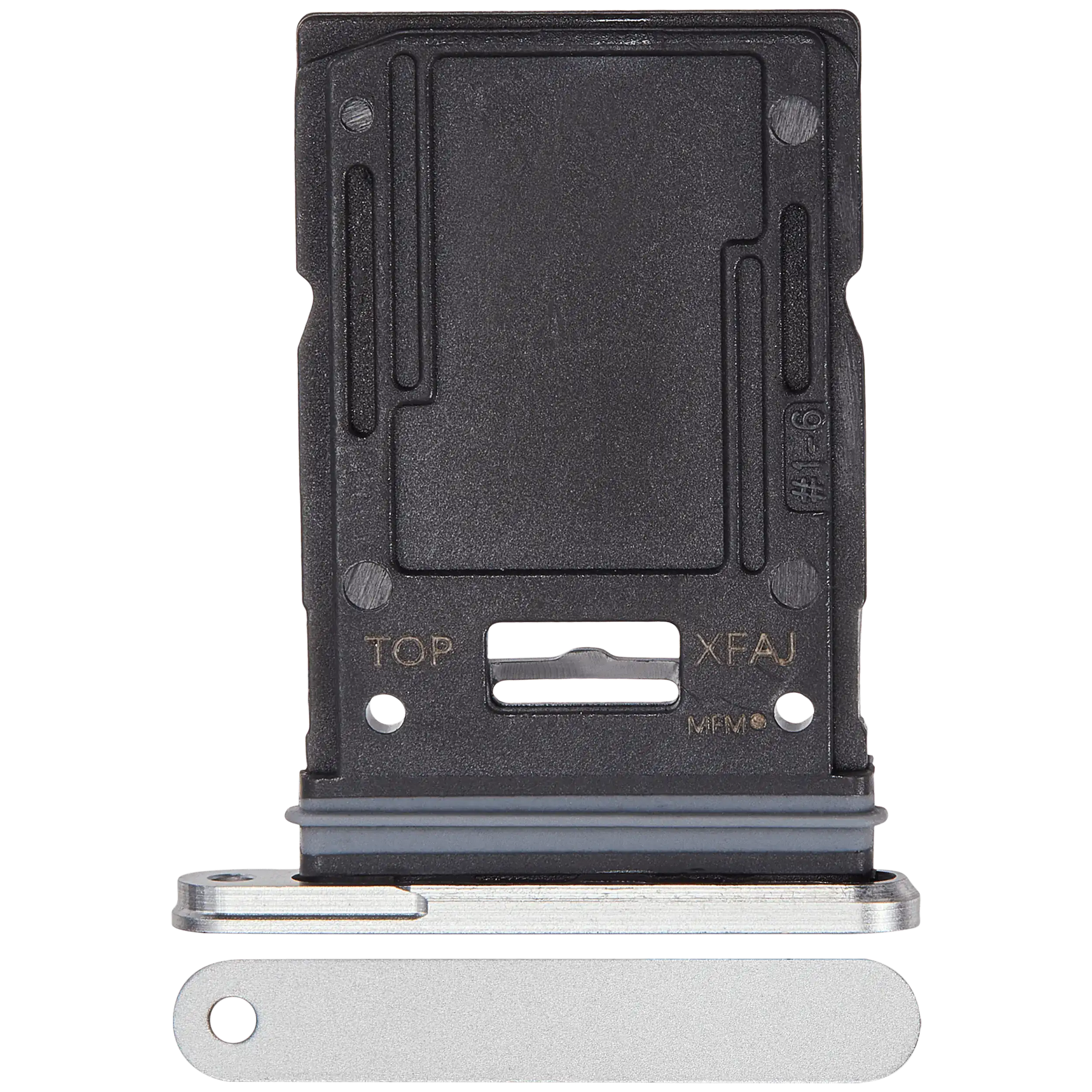 Micro SD Sim Card Tray Compatible For Samsung Galaxy Tab S9 FE Plus (X610) (WiFi Only) (2023) (Silver)