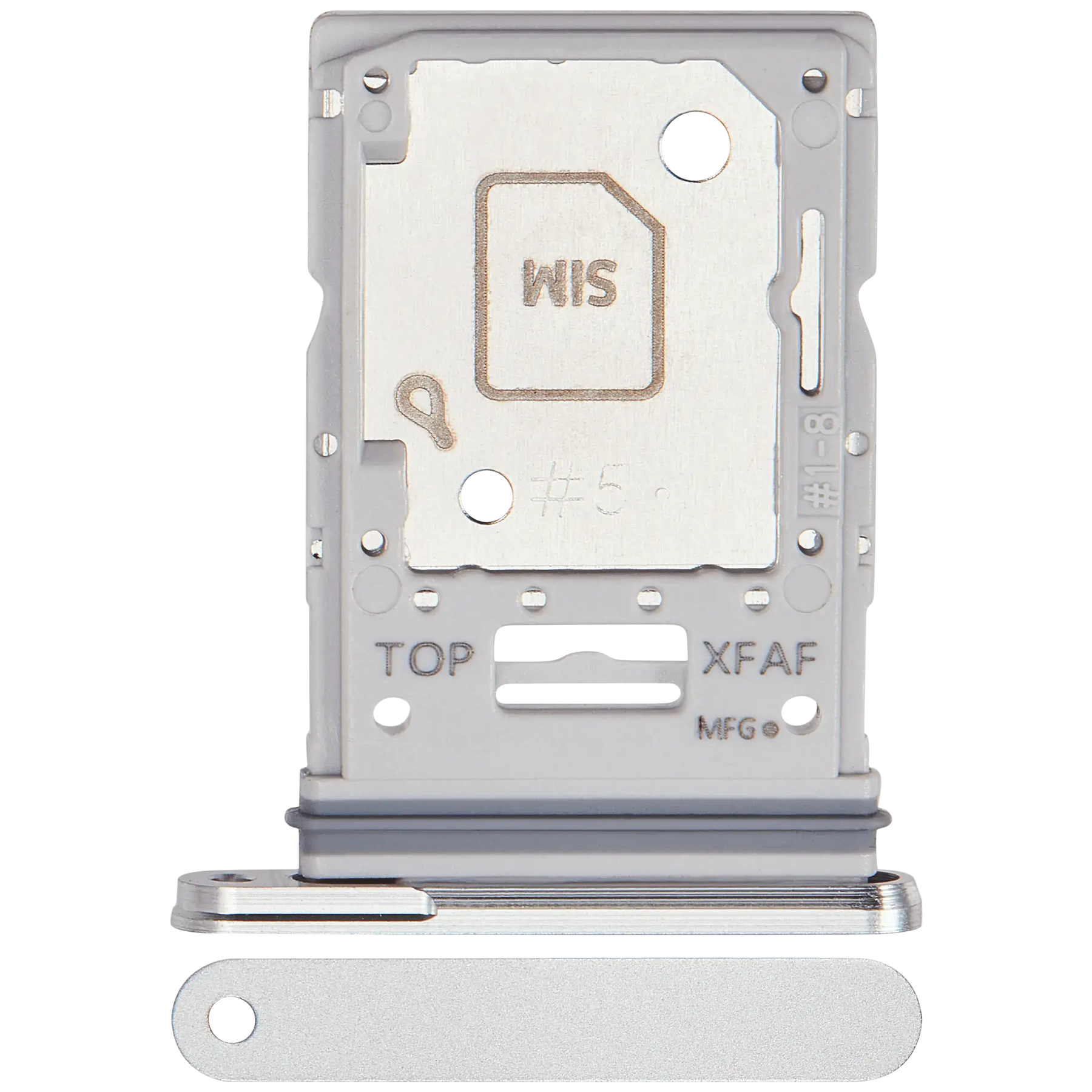 Dual Sim Card Tray Compatible For Samsung Galaxy Tab S9 FE Plus ( X616) (2023) (Silver)