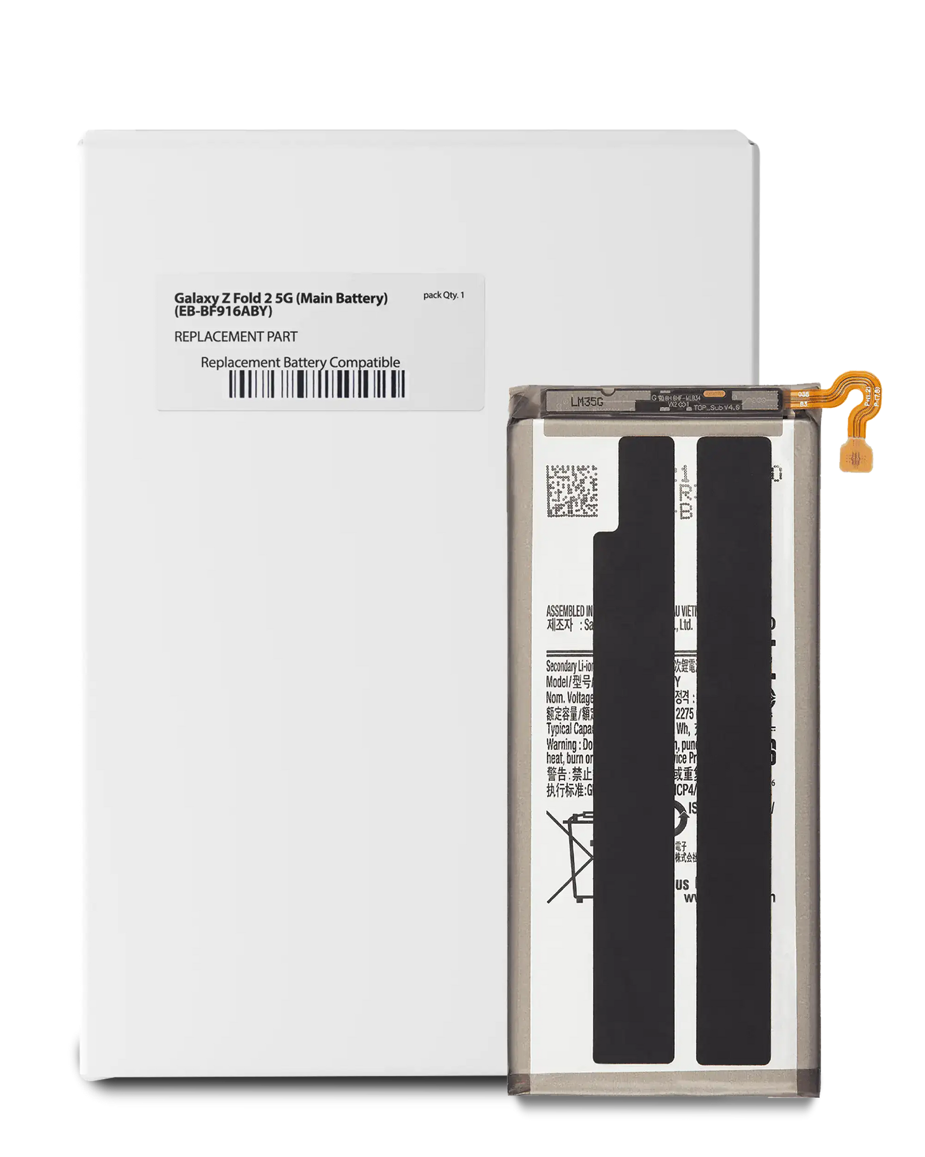 Replacement Battery Compatible For Samsung Galaxy Z Fold 2 5G (Main Battery) ( EB-BF916ABY) (Service Pack)