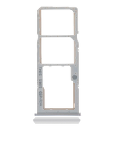 Dual Sim Card Tray Replacement Compatible For Samsung Galaxy A71 (A715 / 2020) (Prism Crush Silver)