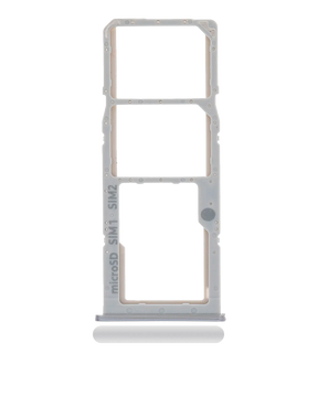 Dual Sim Card Tray Replacement Compatible For Samsung Galaxy A71 (A715 / 2020) (Prism Crush Silver)