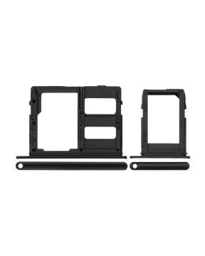 Sim Card Tray Replacement Compatible For Samsung Galaxy A6 (A600 / 2018) / A6 Plus (A605 / 2018) (Black)