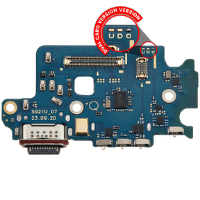 Charging Port Board With Sim Card Reader Compatible For Samsung Galaxy S24 5G (S9210) (Dual Card Version) (Premium)