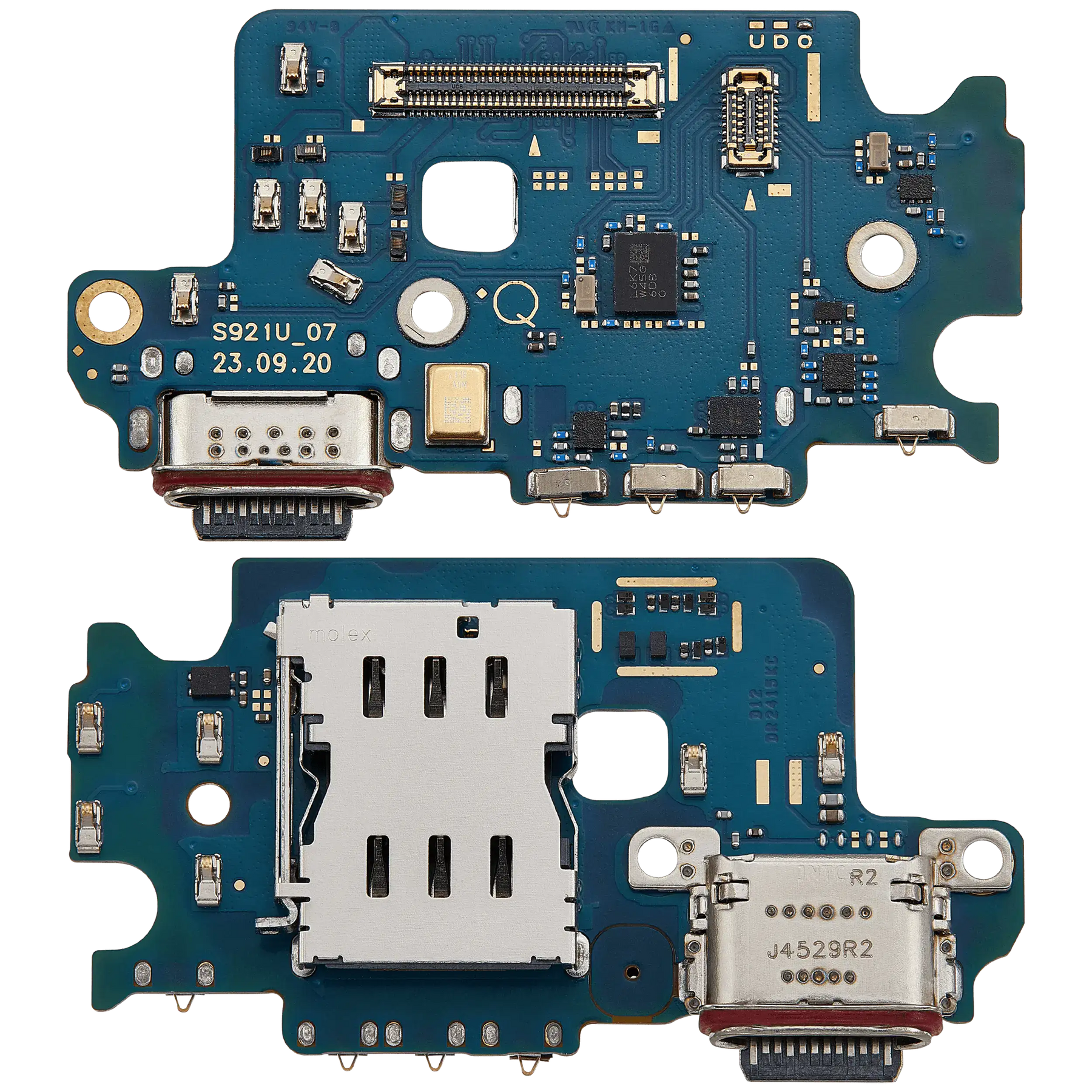 Charging Port Board With Sim Card Reader Compatible For Samsung Galaxy S24 5G (S9210) (Dual Card Version) (Premium)