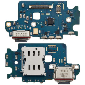 Charging Port Board With Sim Card Reader Compatible For Samsung Galaxy S24 5G (S9210) (Dual Card Version) (Premium)