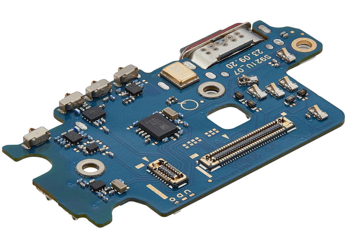 Charging Port Board With Sim Card Reader Compatible For Samsung Galaxy S24 5G (S9210) (Dual Card Version) (Premium)