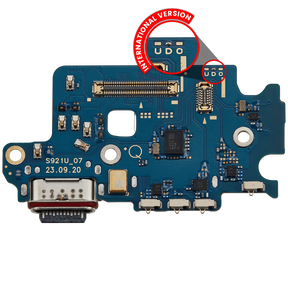 Charging Port Board With Sim Card Reader Compatible For Samsung Galaxy S24 5G (S921D) (International Version) (Premium)