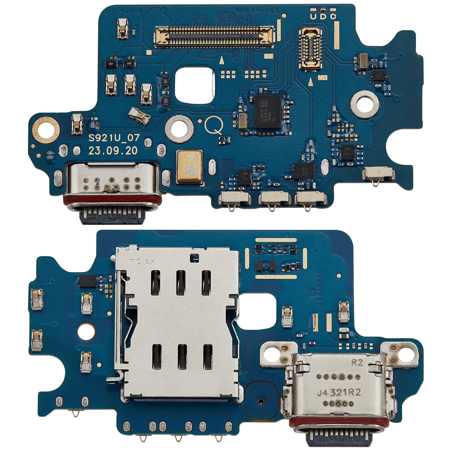 Charging Port Board With Sim Card Reader Compatible For Samsung Galaxy S24 5G (S921D) (International Version) (Premium)