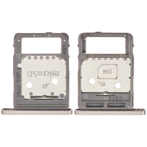 Dual Sim Card Tray Compatible For Samsung Galaxy Tab S8 (X700 / X706) (2022) / Tab S8 Plus 5G (X800 / X806) ( 2022) / Tab S8 Ultra (X900 / X906 ) (2022) (Pink Gold)