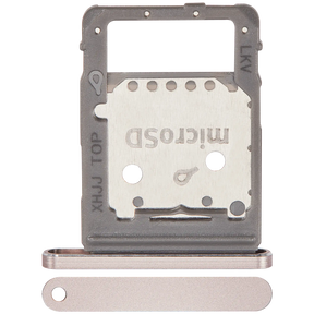 Dual Sim Card Tray Compatible For Samsung Galaxy Tab S8 (X700 / X706) (2022) / Tab S8 Plus 5G (X800 / X806) ( 2022) / Tab S8 Ultra (X900 / X906 ) (2022) (Pink Gold)