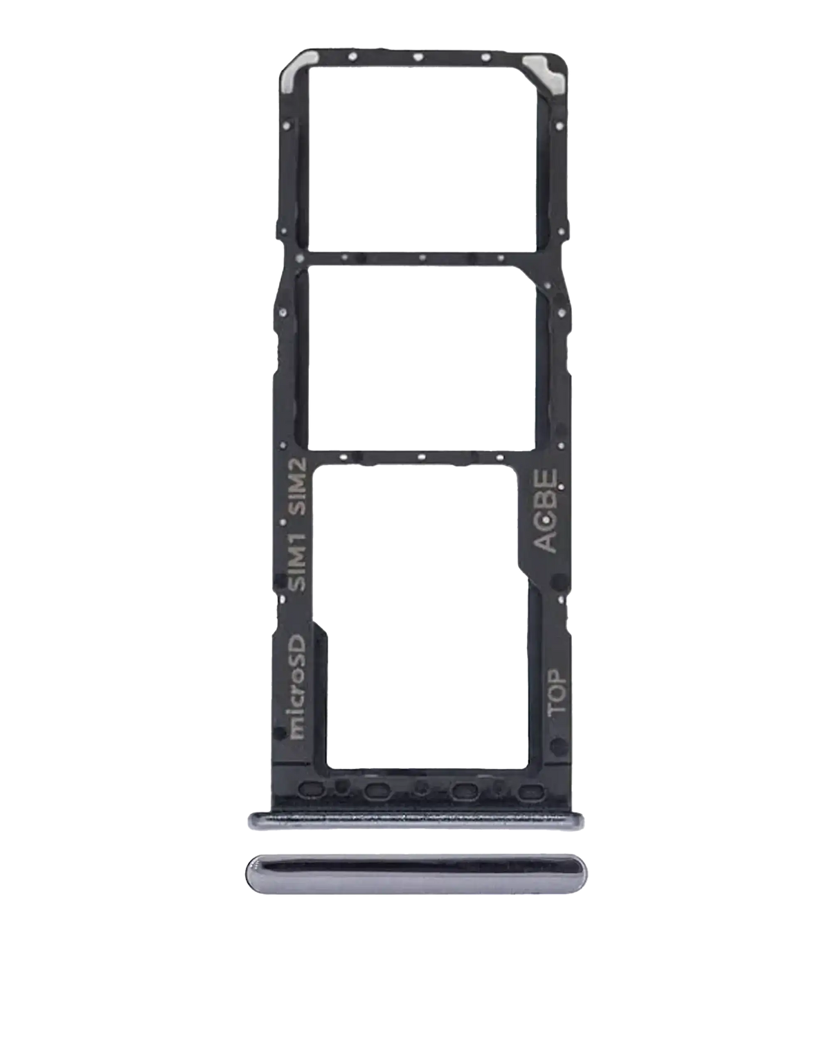 Dual Sim Card Tray Compatible For Samsung Galaxy A32 (A325 / 2021) (Awesome Black)