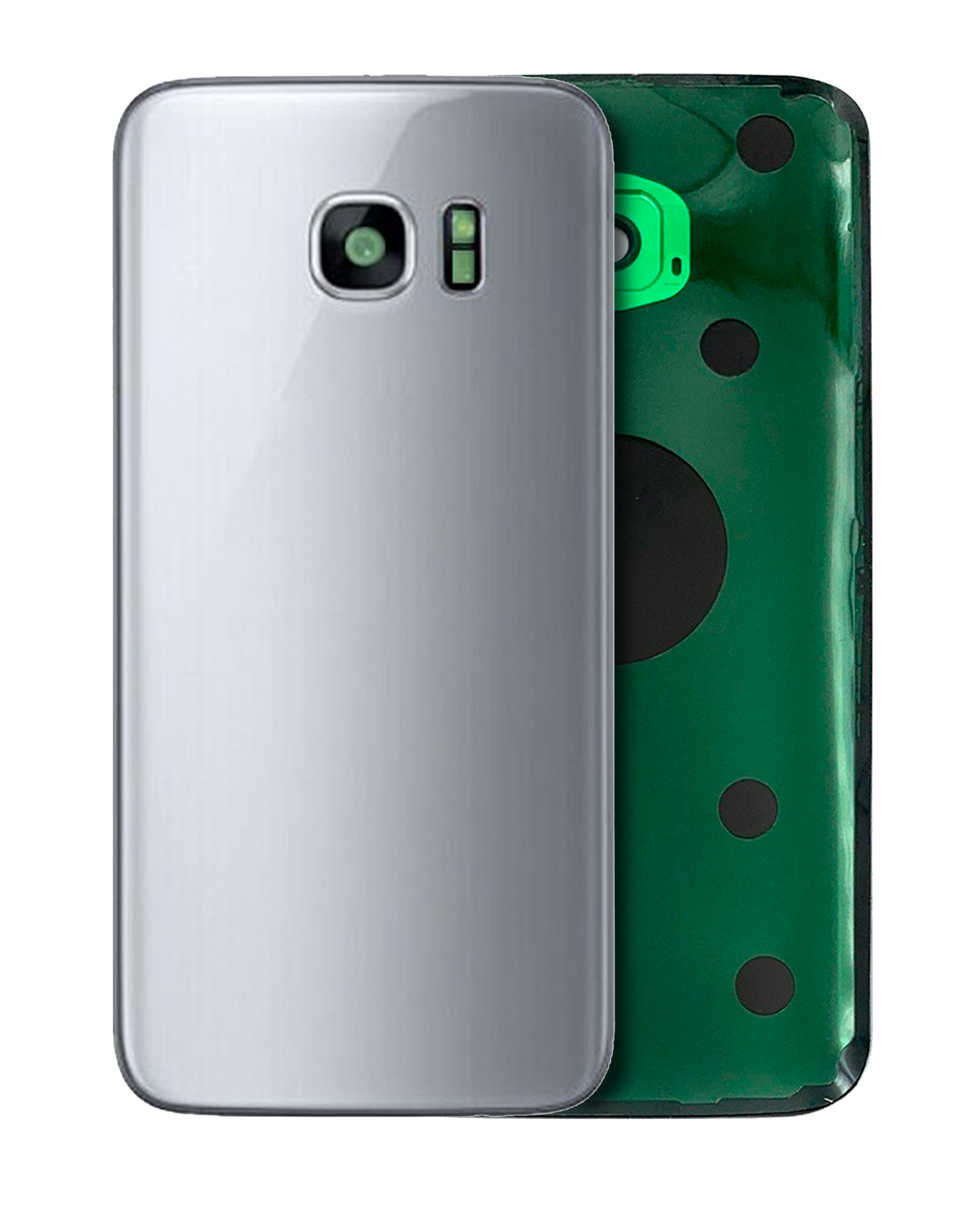 Back Cover Glass With Camera Lens Compatible For Samsung Galaxy S7 Replacement  (No Logo) (Vemake) (Silver)