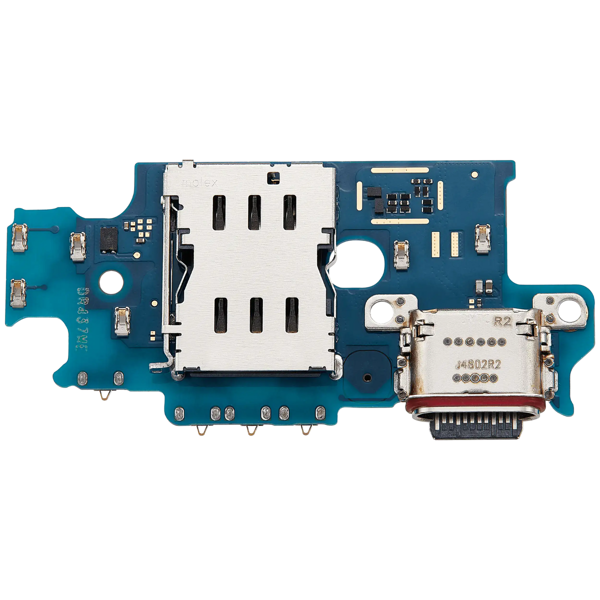Charging Port Board With Sim Card Reader Compatible For Samsung Galaxy S24 Plus 5G (S9260) (Dual Card Version) (Premium)