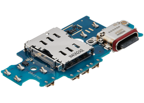 Charging Port Board With Sim Card Reader Compatible For Samsung Galaxy S24 Plus 5G (S9260) (Dual Card Version) (Premium)