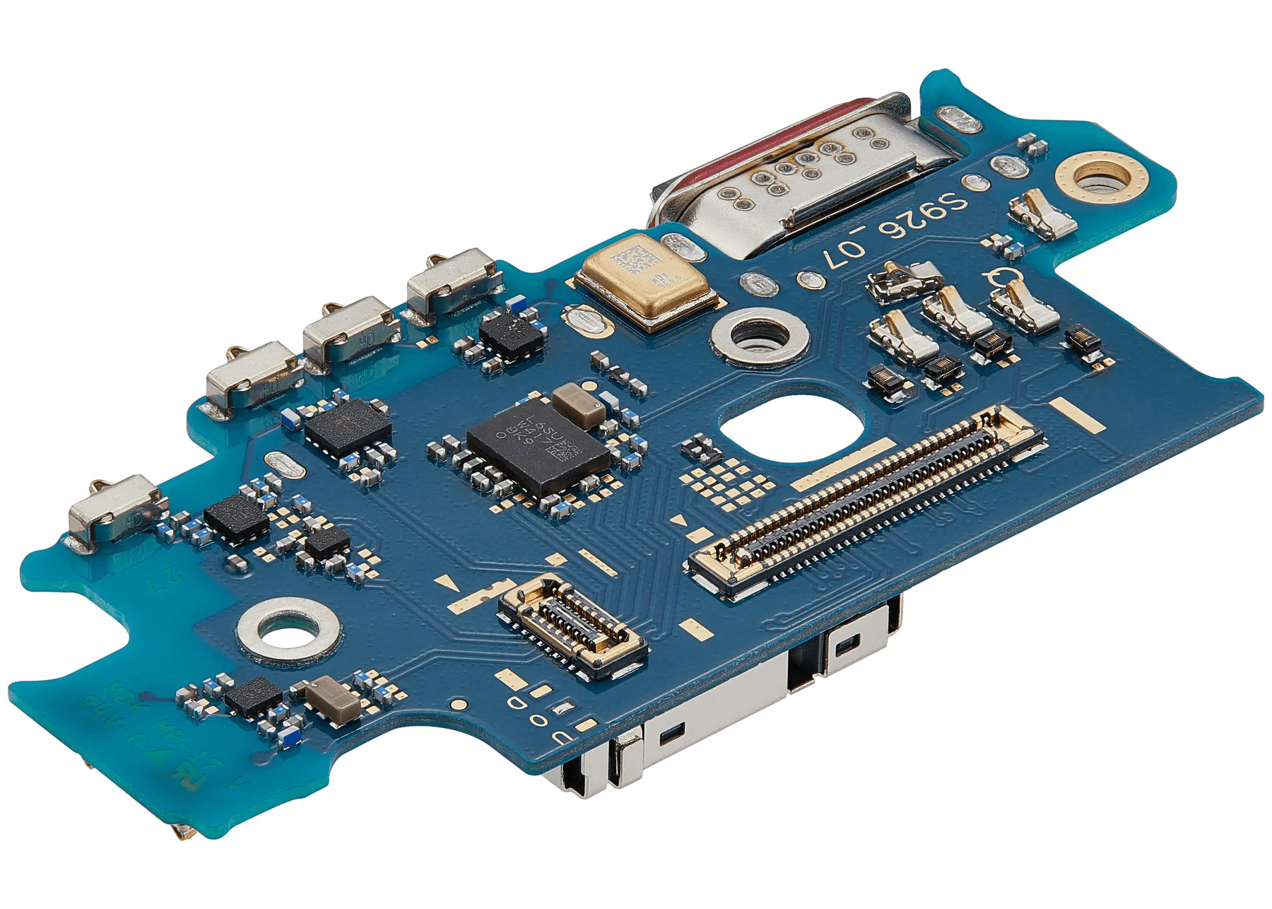 Charging Port Board With Sim Card Reader Compatible For Samsung Galaxy S24 Plus 5G (S9260) (Dual Card Version) (Premium)
