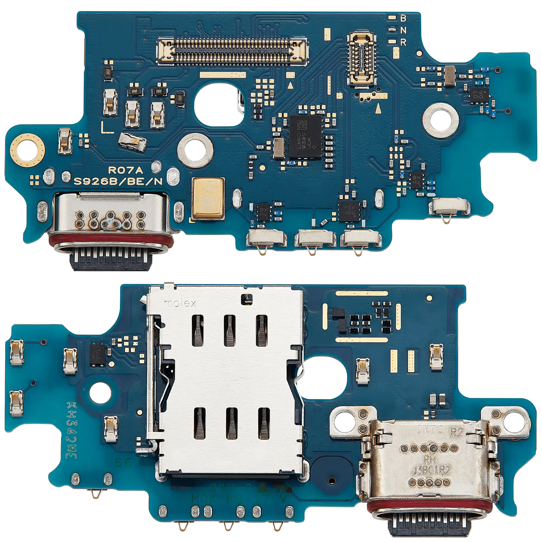 Charging Port Board With Sim Card Reader Compatible For Samsung Galaxy S24 Plus 5G (S926N) (Korean Version) (Premium)