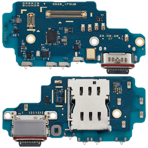 Charging Port Board With Sim Card Reader Compatible For Samsung Galaxy S24 Ultra 5G (S928D) (International Version) (Premium)