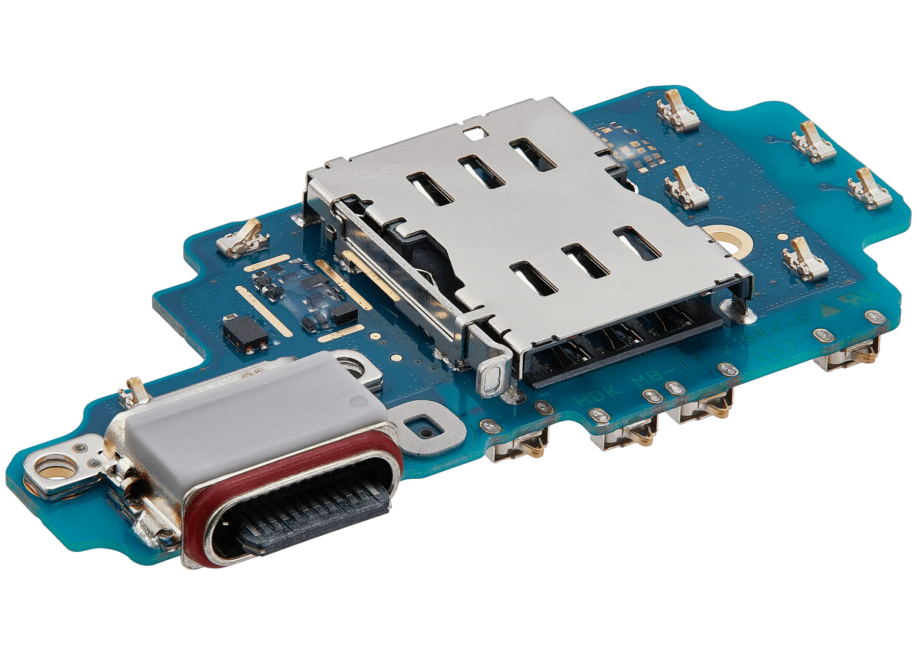 Charging Port Board With Sim Card Reader Compatible For Samsung Galaxy S24 Ultra 5G (S928D) (International Version) (Premium)