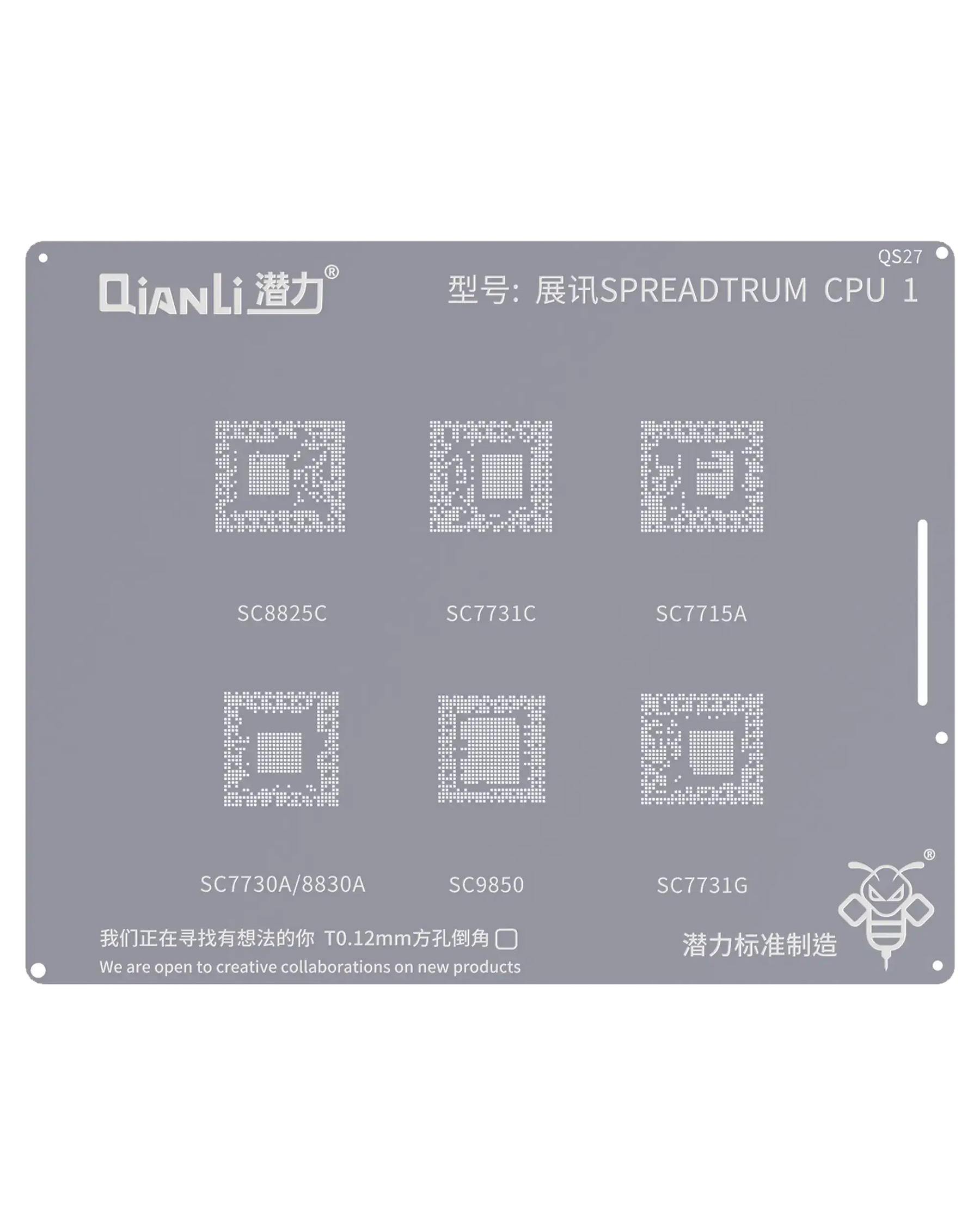 Bumblebee Stencil (QS27) SPREADTRUM CPU1 (Qianli) SC8825C / SC7730A / 8830A / SC7731C / SC9850 / SC7715A / SC7731G
