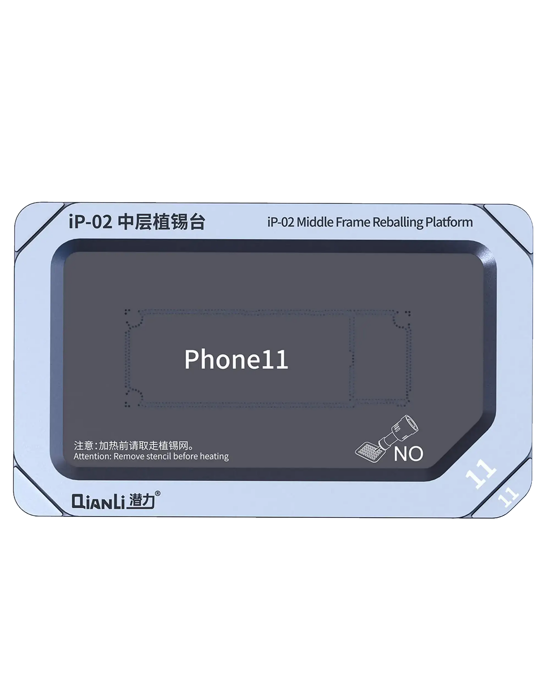 Metal Middle Frame Reballing Platform (IP-02) For iPhone 11 / 11 Pro / 11 Pro Max (Qianli)
