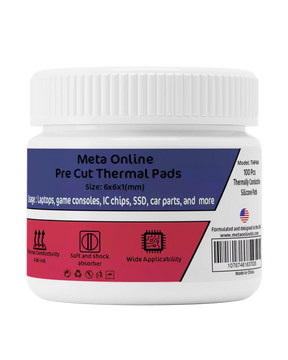 Pre Cut Thermal Pads Mosfet Coil (6 x 6 x 1 mm) (100 Pack) (Meta Online)