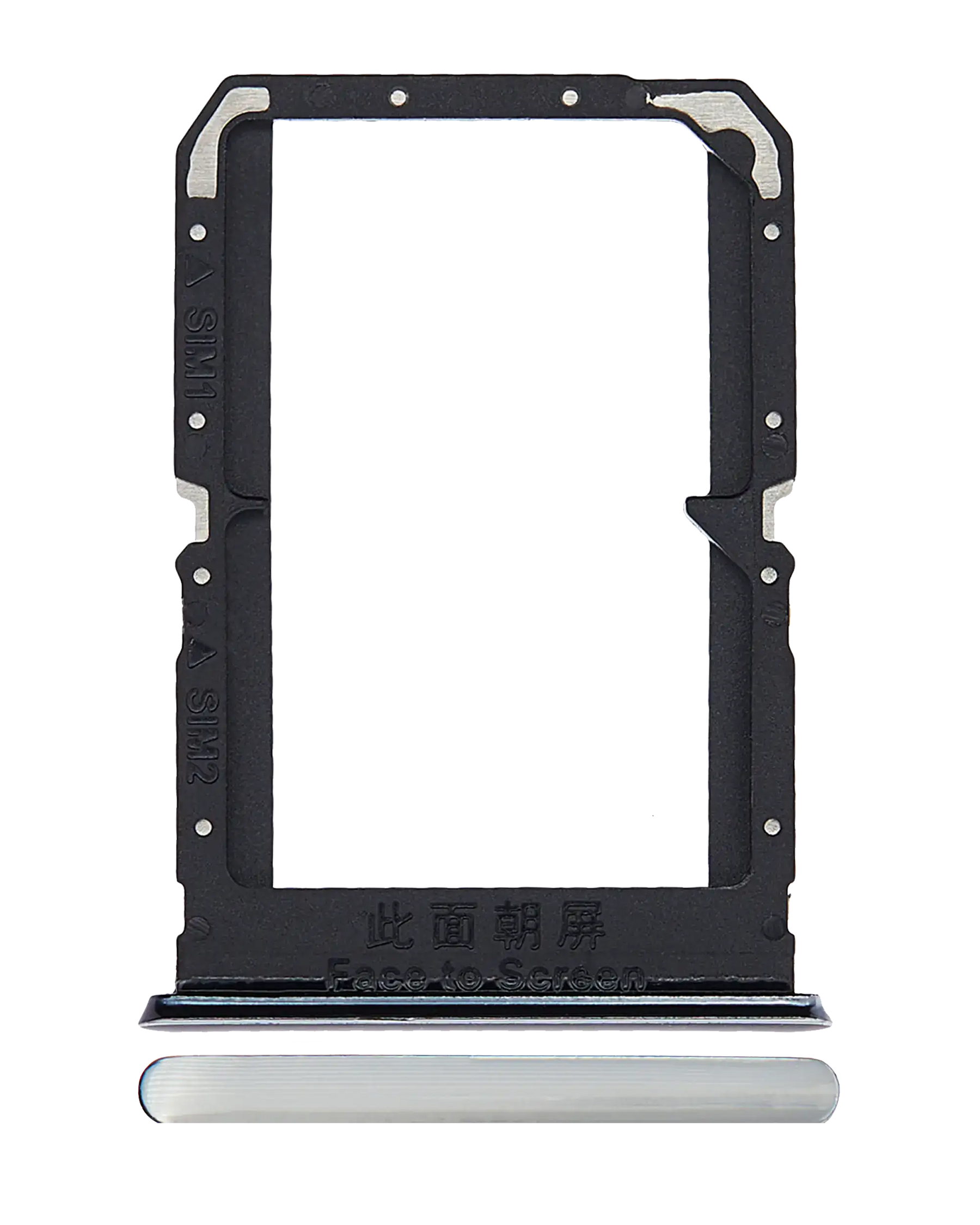 Replacement Dual Sim Card Tray Compatible For OnePlus Nord CE 5G (Silver Ray)