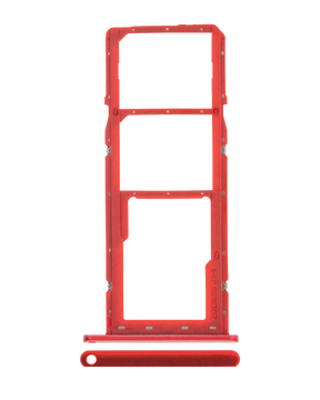 Dual Sim Card Tray Compatible For Samsung Galaxy A01 (A015 / 2020) (Red)