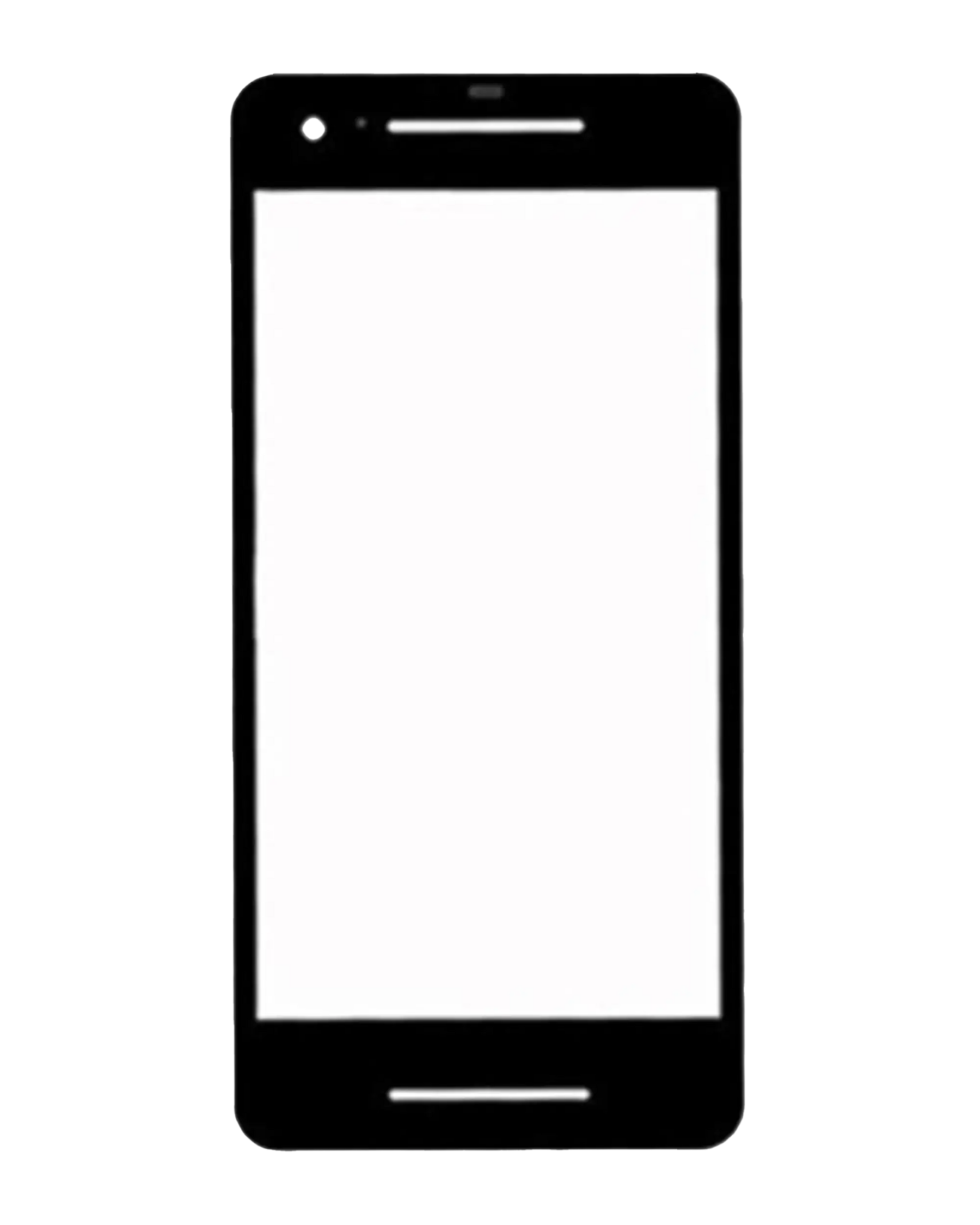 Front Glass Compatible For Google Pixel 2 Replacement (Black)