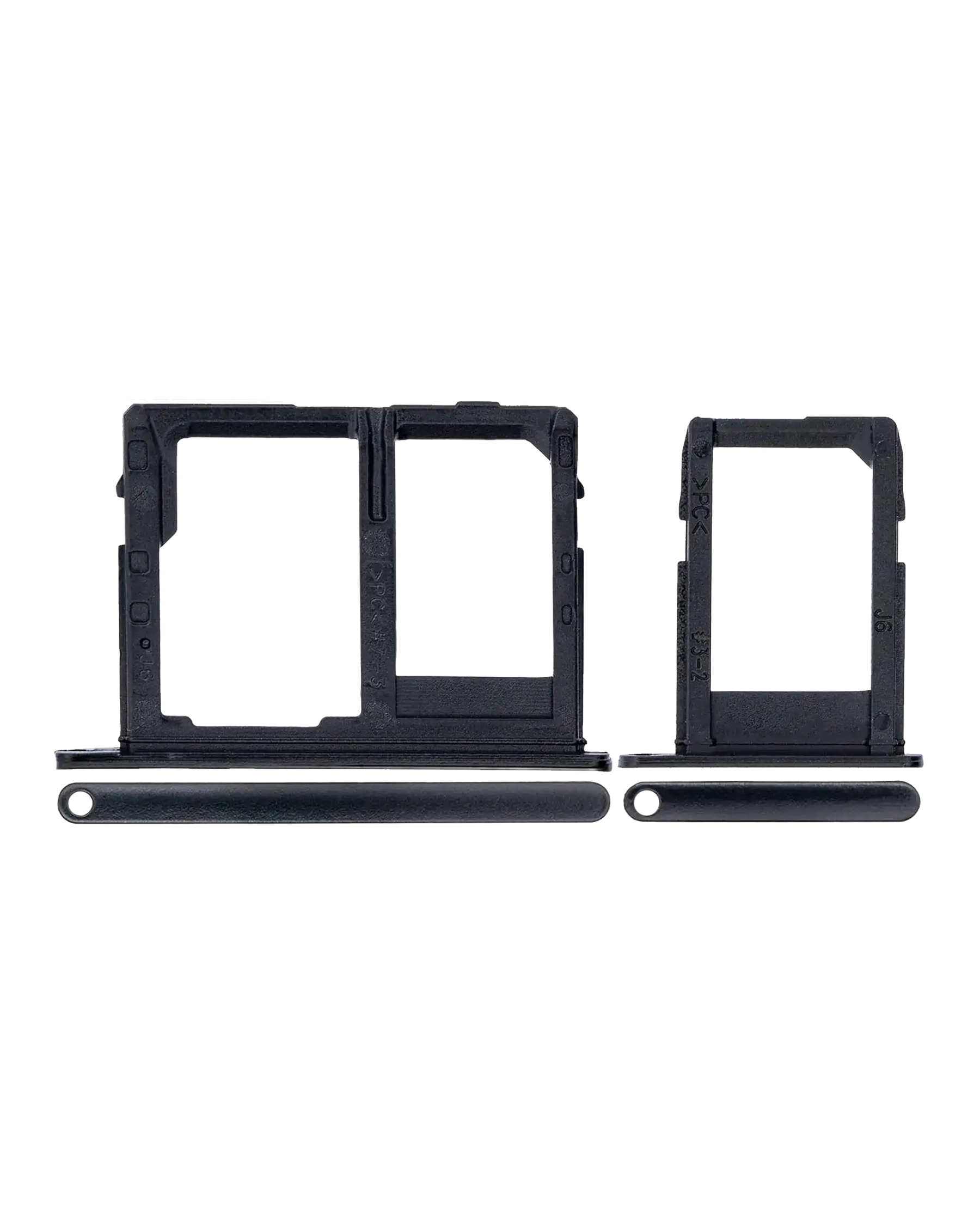 Sim Card Tray Compatible For Samsung Galaxy J8 (J810 / 2018) (Black) (2 Piece Set)