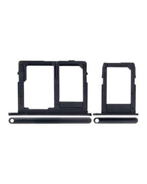 Sim Card Tray Compatible For Samsung Galaxy J8 (J810 / 2018) (Black) (2 Piece Set)