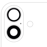 Back Camera Lens (Glass Only) With Adhesive For iPhone 16 / 16 Plus / 17 (2 Piece Set) (Aftermarket Plus)