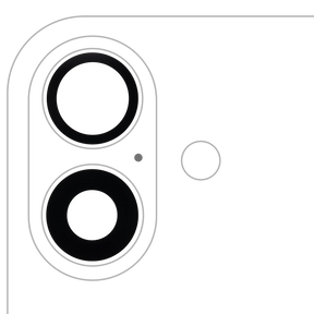 Back Camera Lens (Glass Only) With Adhesive For iPhone 16 / 16 Plus / 17 (2 Piece Set) (Aftermarket Plus)