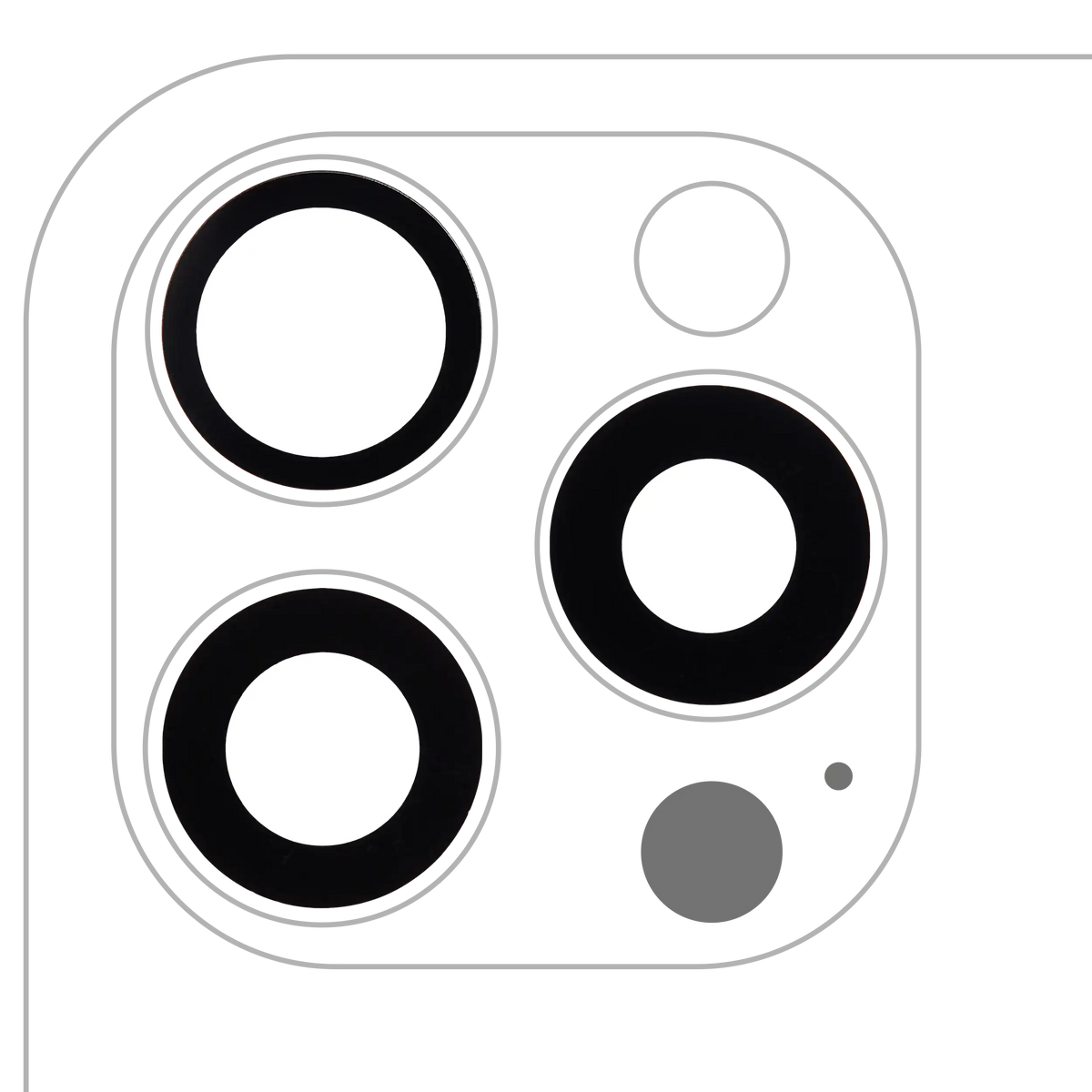 Back Camera Lens (Glass Only) With Adhesive Compatible For iPhone 16 Pro / 16 Pro Max (3 Piece Set) (Real Sapphire) (Premium) (10 Pack)