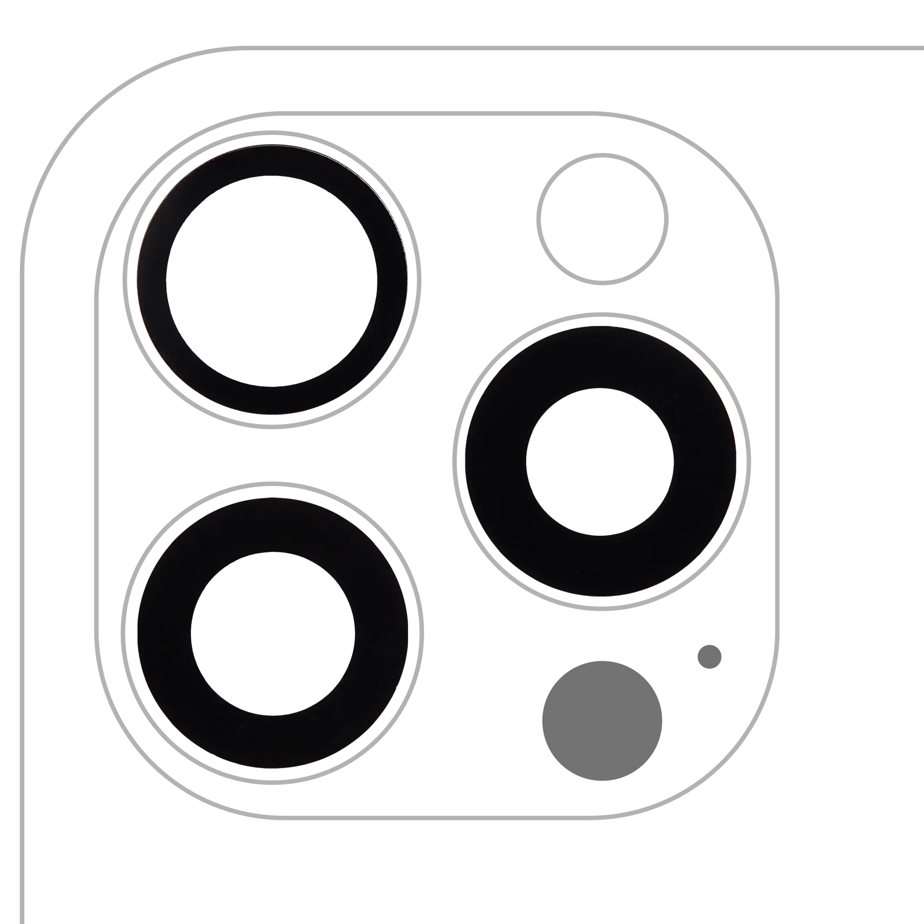 Back Camera Lens (Glass Only) With Adhesive Compatible For iPhone 16 Pro / 16 Pro Max (3 Piece Set) (Real Sapphire) (Premium) (10 Pack)