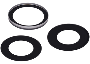 Back Camera Lens (Glass Only) With Adhesive Compatible For iPhone 16 Pro / 16 Pro Max (3 Piece Set) (Real Sapphire) (Premium) (10 Pack)