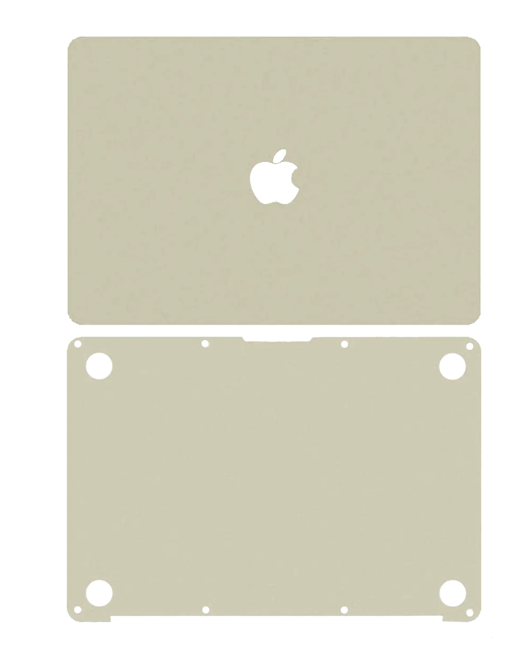 2 in 1 (Top and Bottom) Skin Compatible For MacBook Retina 12" (A1534 / Early 2015 / Early 2016 / Mid 2017) (Gold)