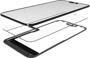 3 in 1 (Glass With OCA Pre-Installed + Frame) Compatible For iPhone 15 Pro (OCA Master)