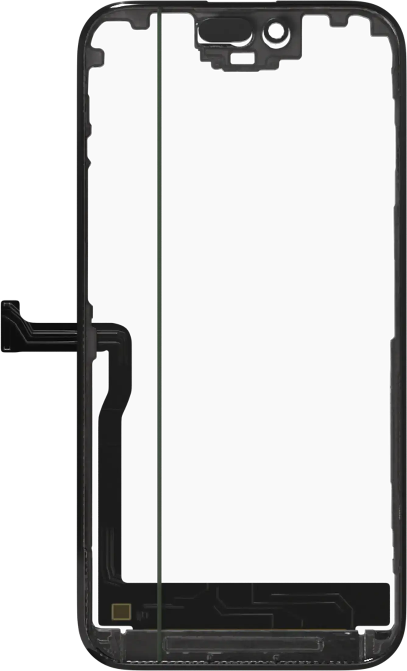 3 in 1 (Glass With OCA Pre-Installed + Frame) Compatible For iPhone 15 Pro (OCA Master)