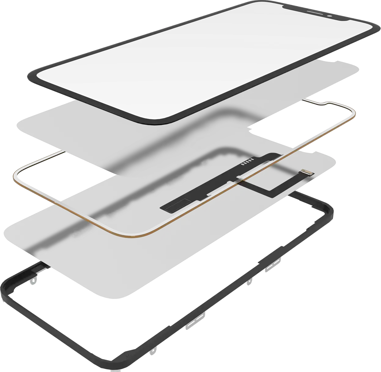 4 in 1 (Glass With OCA Pre-Installed + Frame + Digitizer ) Compatible For iPhone XR (OCA Master)